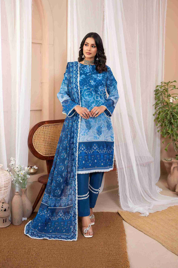 UNSTITCHED PRINTED 3 PIECE LAWN