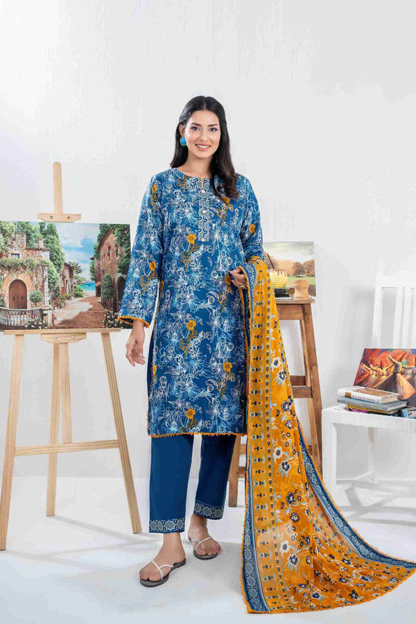 UNSTITCHED PRINTED 3 PIECE LAWN