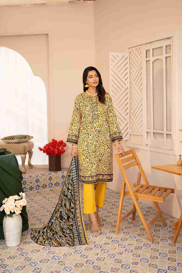 UNSTITCHED PRINTED 3 PIECE LAWN