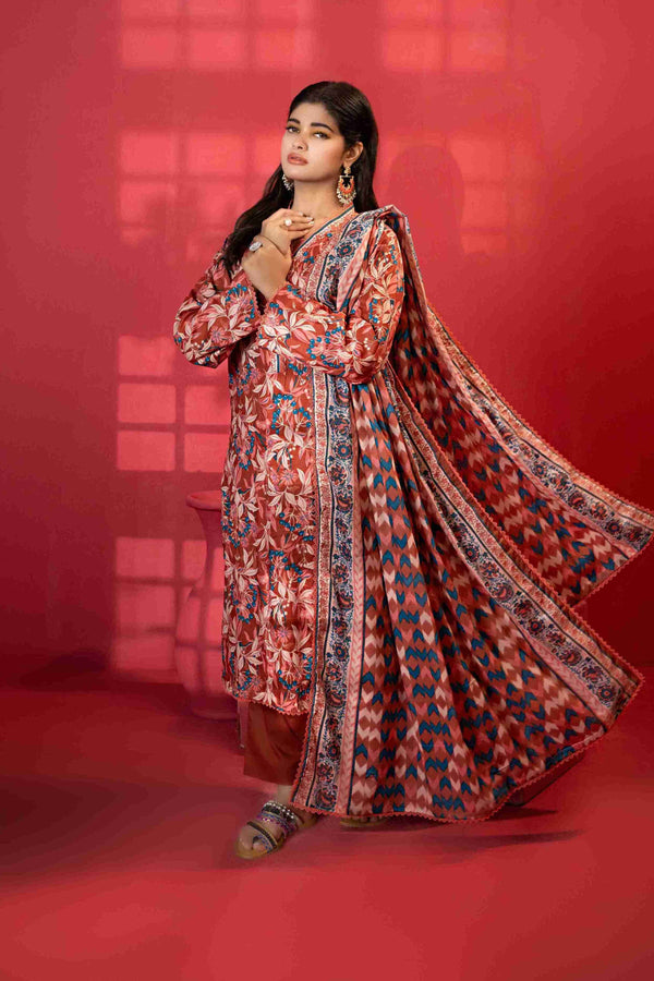 UNSTITCHED PRINTED 3 PIECE LAWN