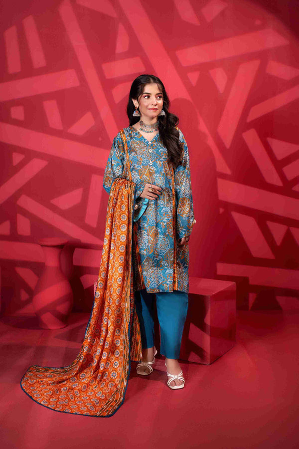 UNSTITCHED PRINTED 3 PIECE LAWN