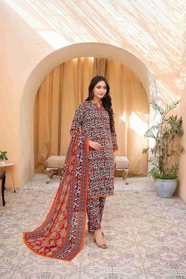 UNSTITCHED PRINTED 3 PIECE LAWN