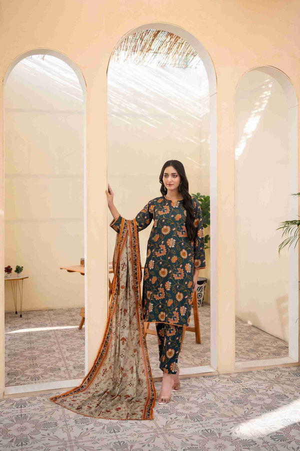 UNSTITCHED PRINTED 3 PIECE LAWN