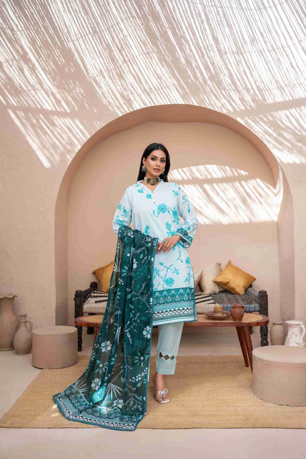 UNSTITCHED PRINTED 3 PIECE LAWN