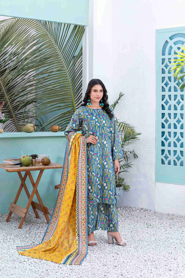 UNSTITCHED PRINTED 3 PIECE LAWN