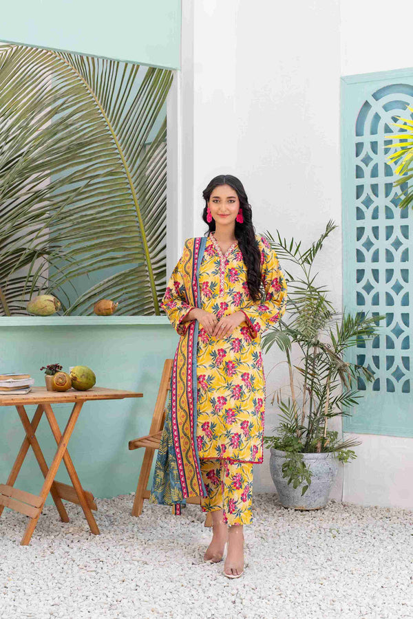 UNSTITCHED PRINTED 3 PIECE LAWN