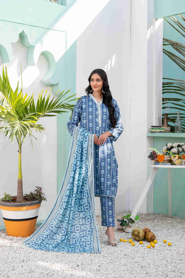 UNSTITCHED PRINTED 3 PIECE LAWN